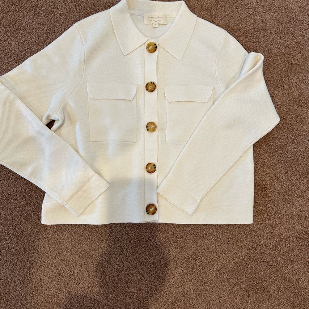 Sezane Betty Cardigan Ecru Size S